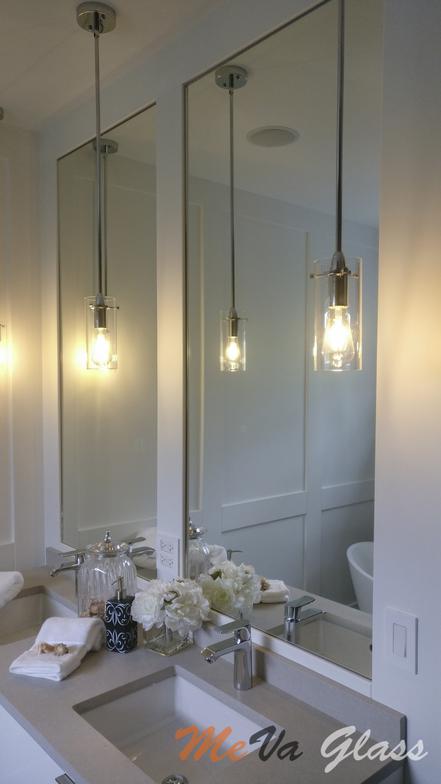 Bathroom mirror panels