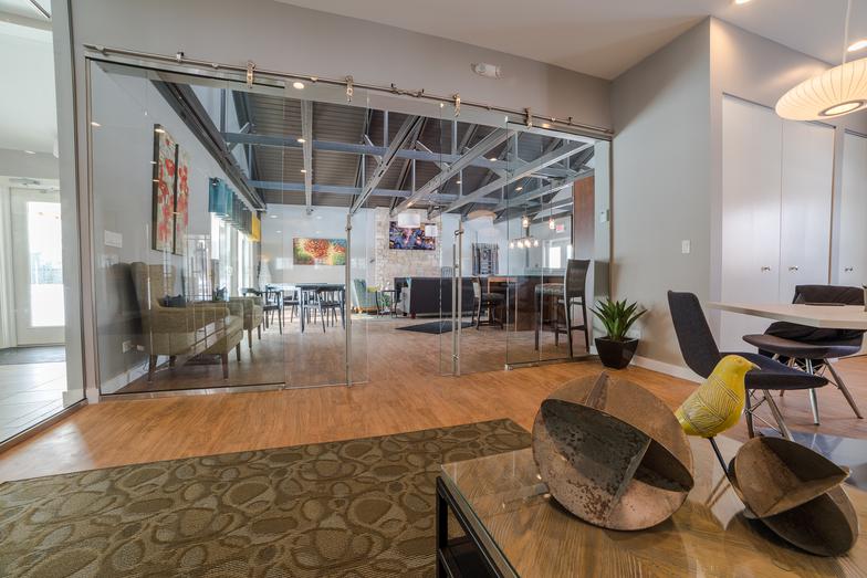 Glass meeting-room walls